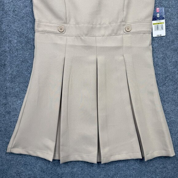 IZOD Approved Schoolwear Sleeveless Jumper Dress Uniform Girls 14 Khaki NEW - Picture 3 of 11